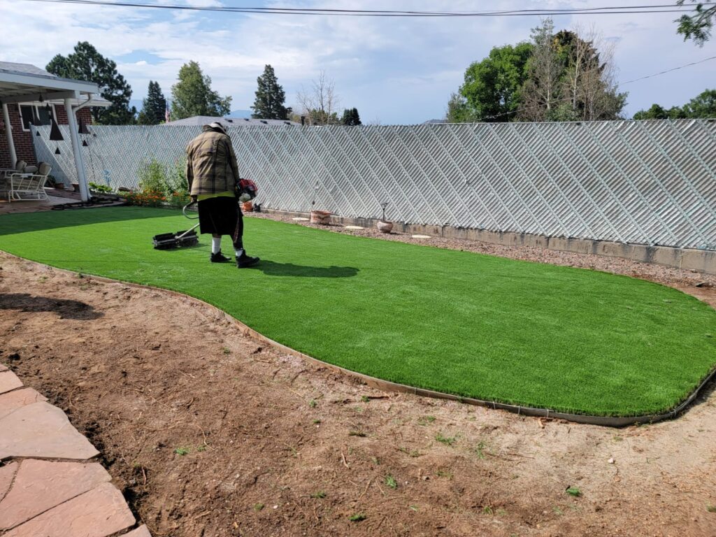 How To Install Artificial Turf  On A Slope